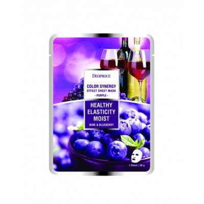 Тканевая маска для лица Deoproce Effect Sheet Mask Черника-Вино