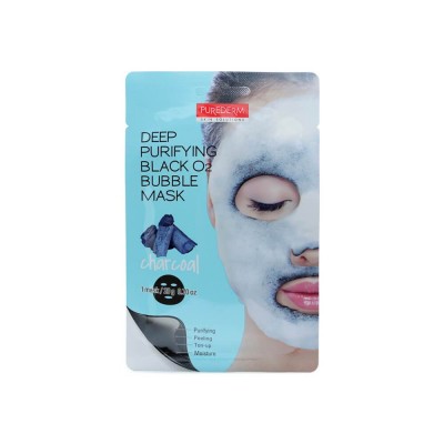 Маска для лица "Deep Purifying Black O2 Bubble Mask" Уголь 20 гр