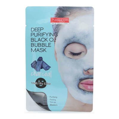 Кислородная маска для лица PUREDERM Deep Purifying Black O2 Bubble Mask 