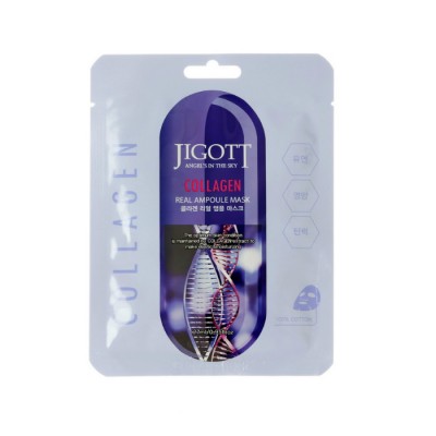 Тканевая маска с коллагеном Jigott Collagen Real Ampoule Mask