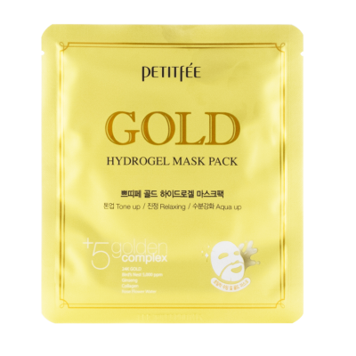 Гидрогелевая маска для лица с золотом, 32гр, PETITFEE