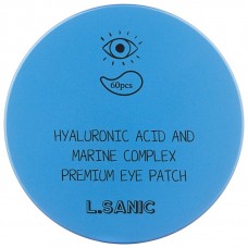 Премиальные патчи для области вокруг глаз с гиалуроновой кислотой и экстрактом водорослей L'Sanic