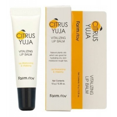 БАЛЬЗАМ ДЛЯ ГУБ С ЭКСТРАКТОМ ЮДЗУ CITRUS YUJA VITALIZING LIP BALM, 10 МЛ