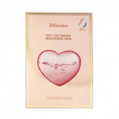 Осветляющая тканевая маска с арбутином JMsolution Pink Care Pureness Brightening Mask