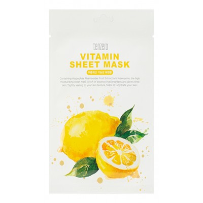 Тканевая маска для лица с витаминами TENZERO VITAMIN SHEET MASK