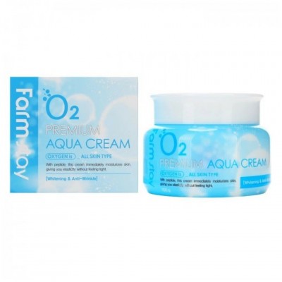 Увлажняющий крем с кислородом O2 Premium Aqua Cream, FARMSTAY 100 г