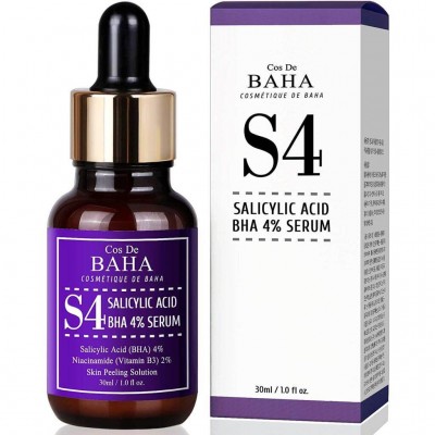 Кислотная сыворотка для проблемной кожи Cos De BAHA BHA Salicylic Acid 4% Exfoliant Serum, 30 мл