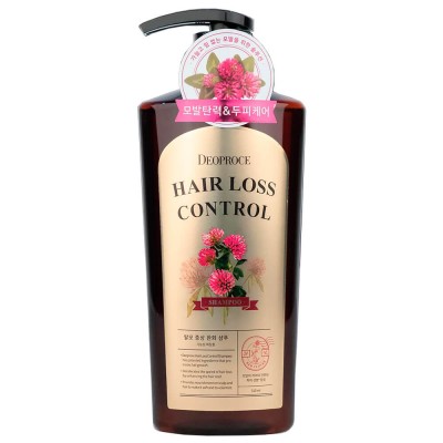 Слабокислотный шампунь от выпадения c красным клевером Deoproce Hair Loss Control Shampoo