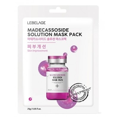 Маска для лица тканевая с экстрактом мадекассосида LEBELAGE MADECASSOSIDE SOLUTION MASK