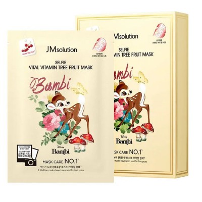 Витаминная тканевая маска с экстрактом облепихи JMsolution Disney Collection Selfie Vital Vitamin Tr