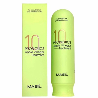 Маска для волос против перхоти с яблочным уксусом MASIL 10 PROBIOTICS APLLE VINEGAR TREATMENT 300ml 