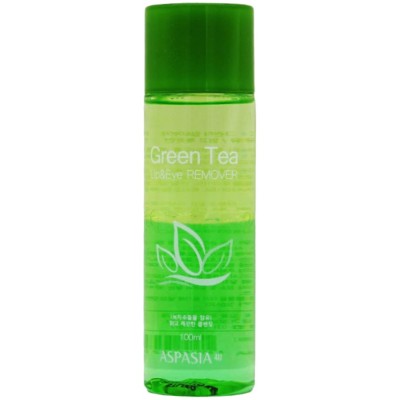 Двухфазная жидкость для снятия макияжа ASPASIA Lip & Eye Remover Green Tea