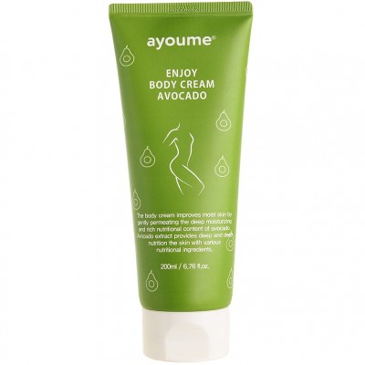 Крем для тела питательный с ароматом авокадо AYOUME ENJOY BODY CREAM AVOCADO  200ml