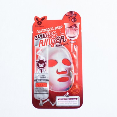 [Elizavecca] Тканевая маска для лица с Коллагеном COLLAGEN DEEP POWER Ringer mask pack