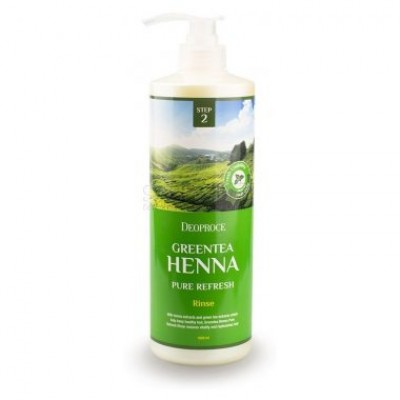 Шампунь для волос с зеленым чаем и хной DEOPROCE SHAMPOO - GREENTEA HENNA PURE REFRESH 1000мл