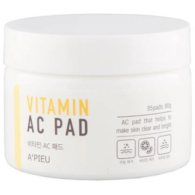 Пилинг-диски с AHA и BHA кислотами и витаминами A'PIEU Vitamin AC Pad 80g (35шт)