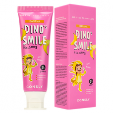 Паста зубная гелевая детская Dino's Smile с ксилитом и вкусом банана, 60г Consly