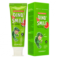 Паста зубная гелевая детская Dino's Smile с ксилитом и вкусом арбуза, 60г Consly