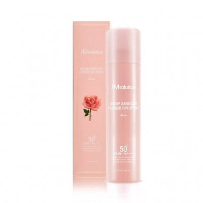 Солнцезащитный мист-спрей для лица с экстрактом розы JM Solution Glow Luminous Flower Sun Spray SPF5