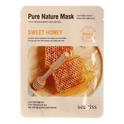 Маска для лица тканевая Secriss Pure Nature Mask Pack Sweet Honey 25мл