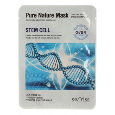 Маска для лица тканевая Secriss Pure Nature Mask Pack Stem Cell 25мл