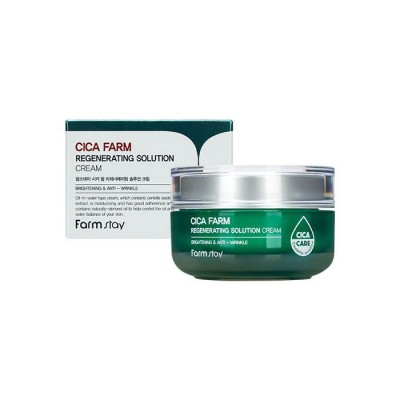 Крем регенерирующий с экстрактом центеллой FARMSTAY Cica Farm Regenerating Solution Cream 50ml