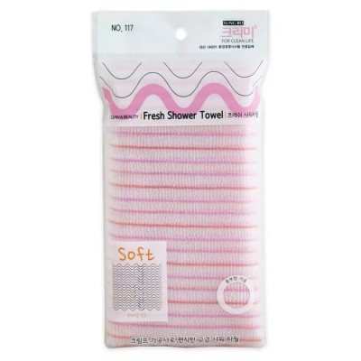 Мочалка для душа (28х100) Fresh Shower Towel 1шт