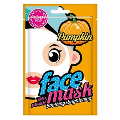  Маска для лица тканевая укрепляющая BLING POP Pumpkin Soothing & Brightening Mask 20мл