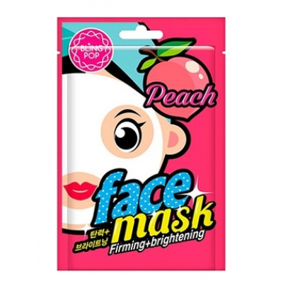 Маска для лица тканевая  осветляющая BLING POP Peach Firming & Brightening Mask 20мл