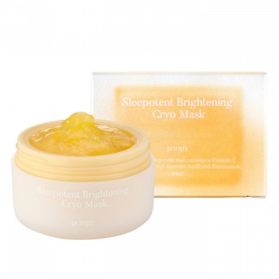 Выравнивающая тон ночная крио-маска с витамином С и ниацинамидом PETITFEE Sleepotent Brightening Cry