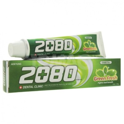 Зубная паста с зеленым чаем Dental Clinic 2080 Green Fresh Toothpaste 120g